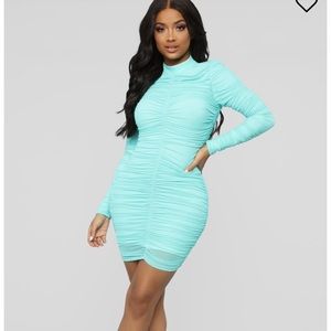 Fashion Nova Paparazzi Ruched Dress- Mauve